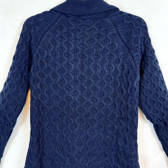 NWT Girls Navy Blue Canle Knit Cardigan Sweater / Size XL - Picture 8 of 8